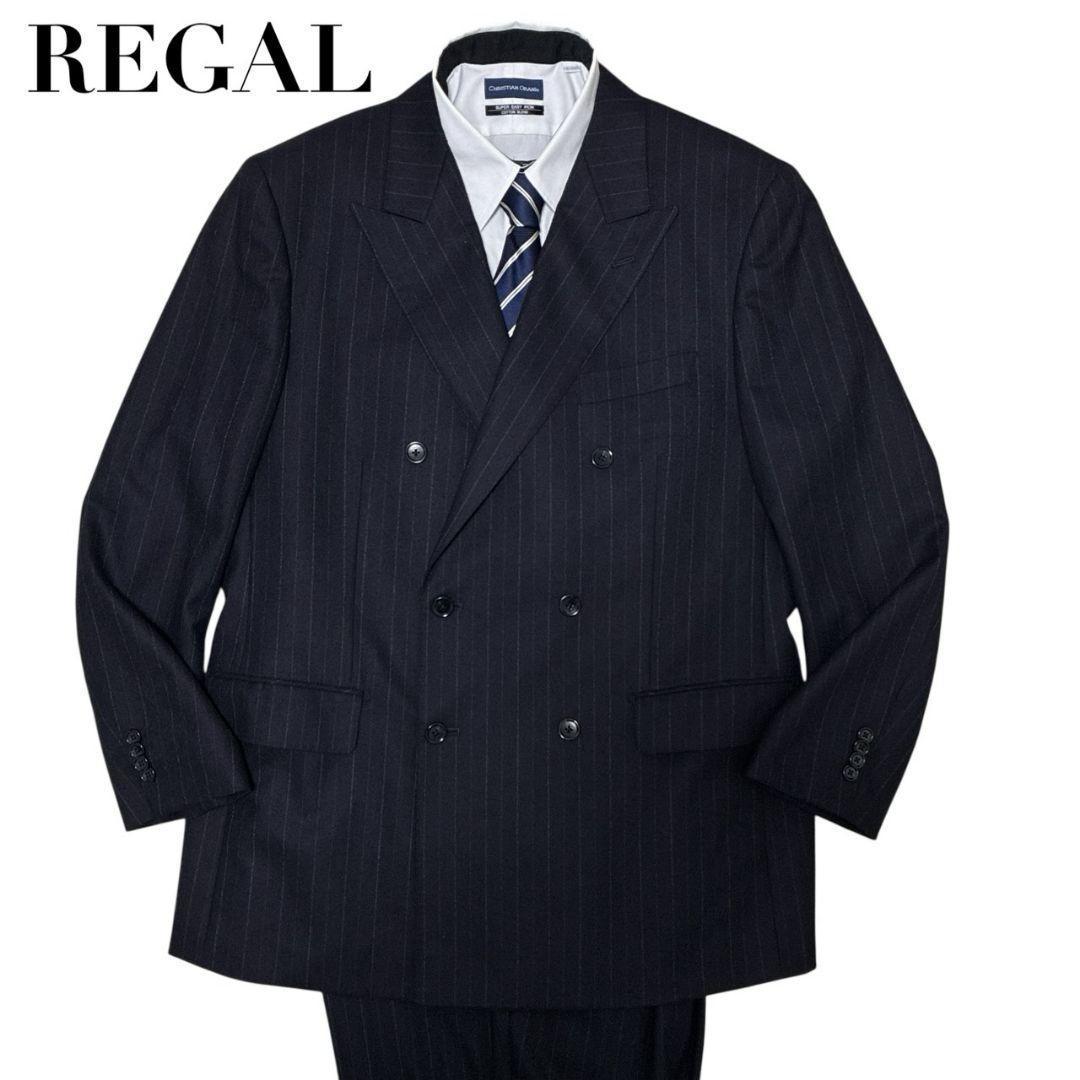 美品✨REGAL リーガル ダブルブレスト 高級スーツ上下 セットアップ 紺色