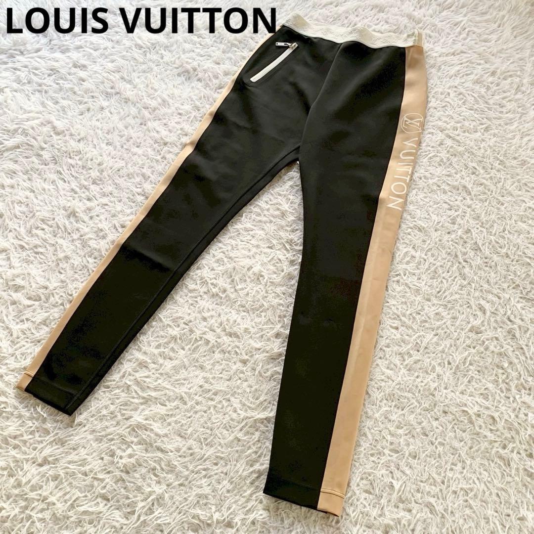 ルイヴィトン　ヴィタミンズ　シャイニー　レギンスパンツ　モノグラム　サイドライン
