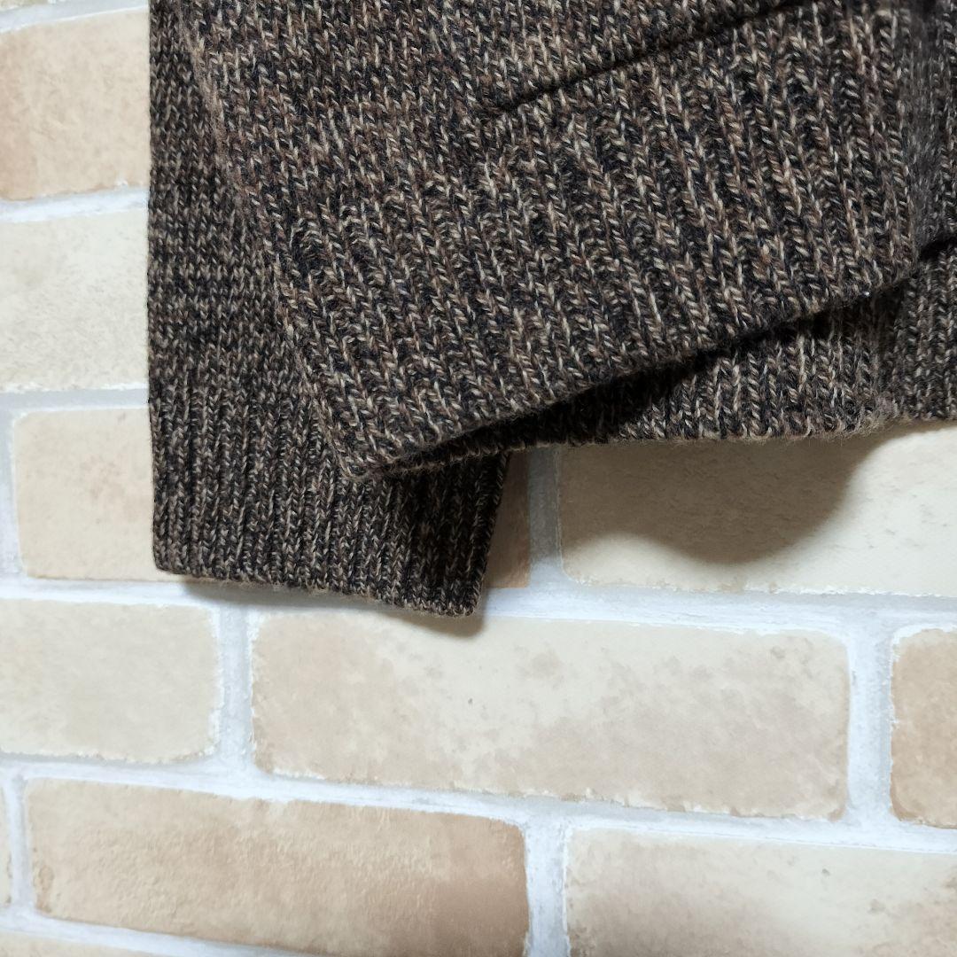 【極美品】ATON ニットカーディガン 厚手 ブラウン size2 エイトン