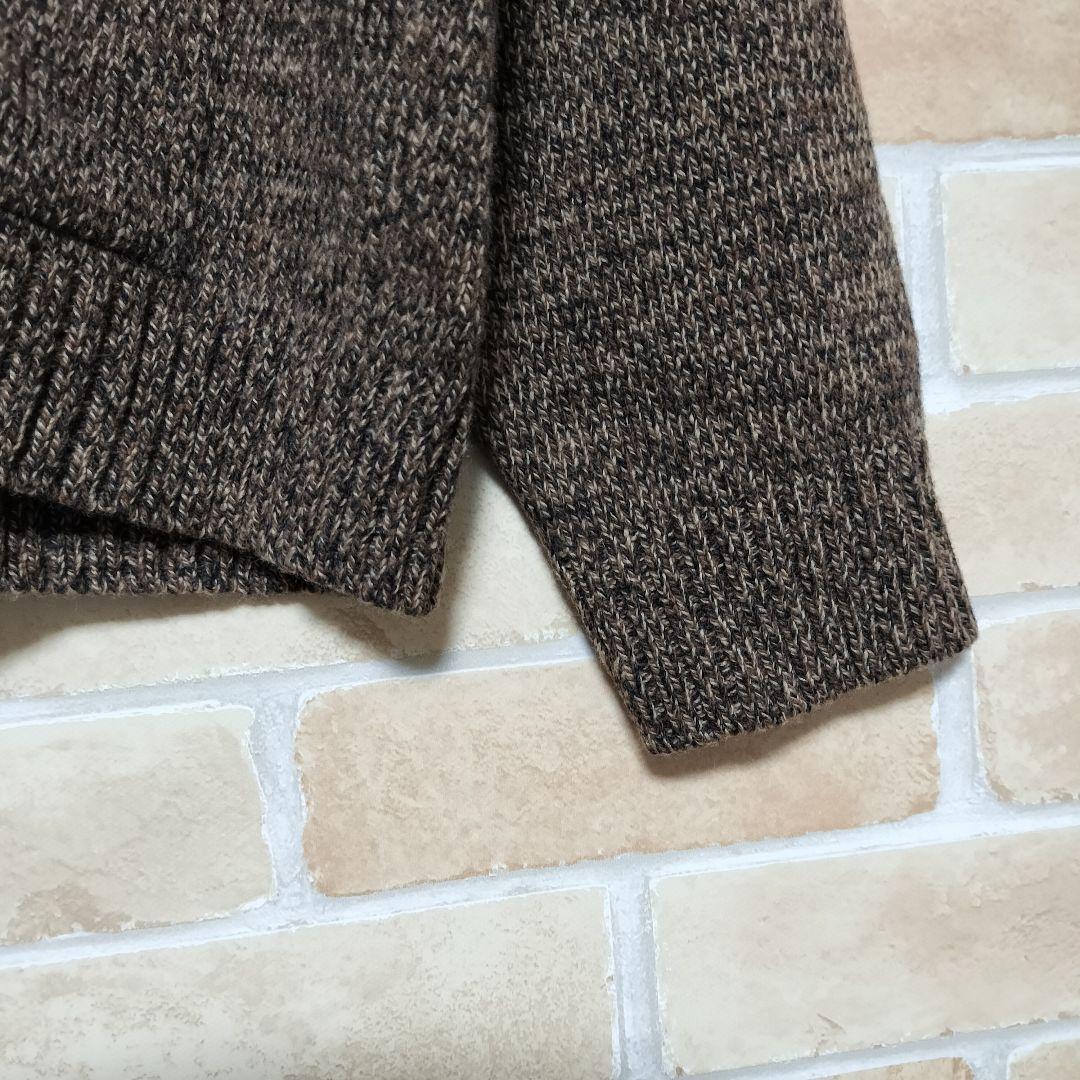 【極美品】ATON ニットカーディガン 厚手 ブラウン size2 エイトン