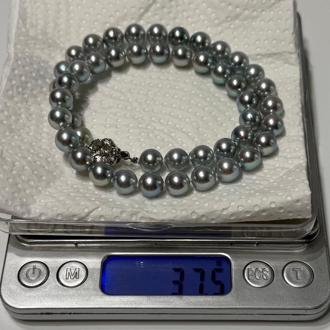 テリ強☆あこや真珠 パール ネックレス8mm 37.5g 42cm 本真珠