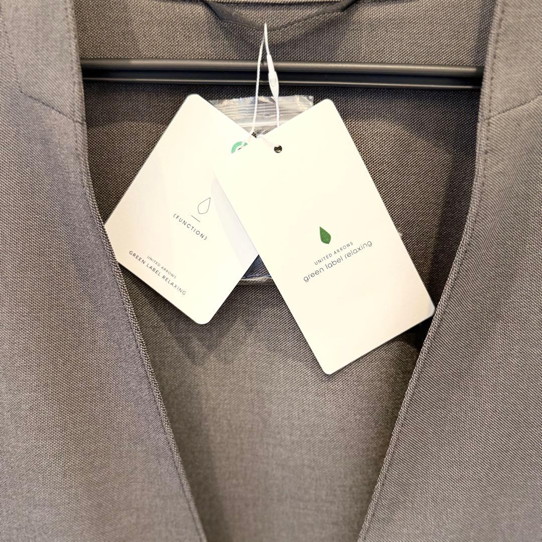 新品未使用　グリーンレーベルリラクシング ノーカラー　ジャケット L タグ付