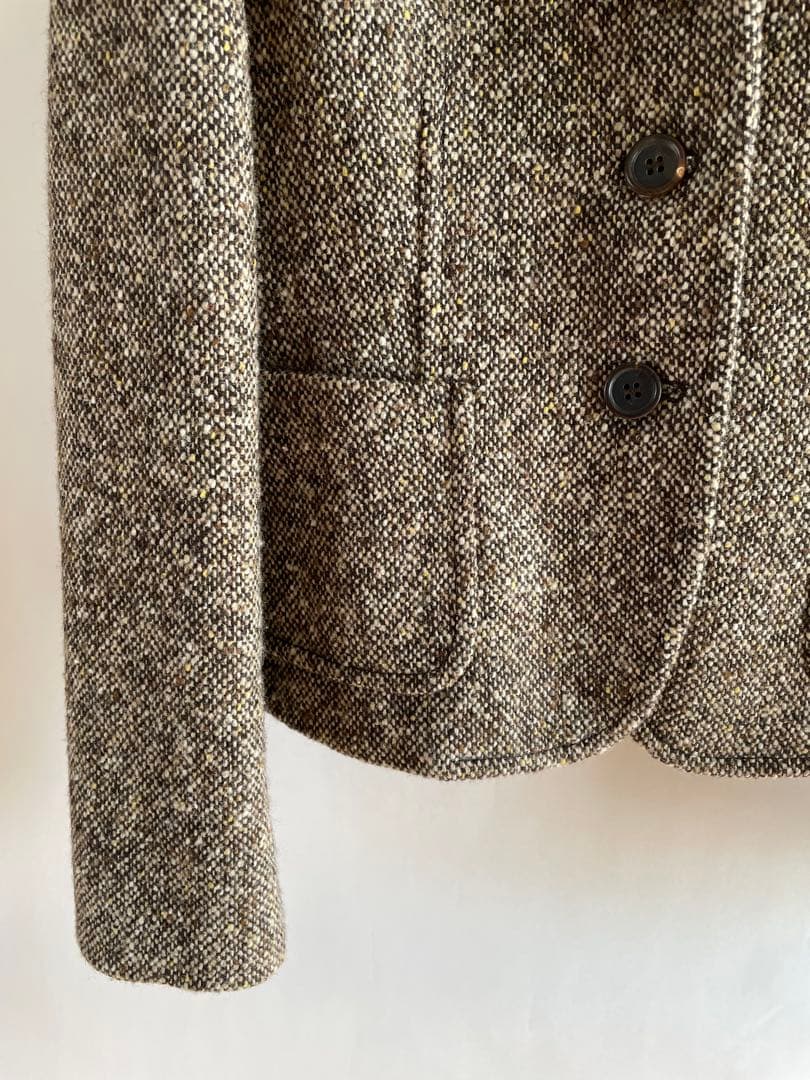 美品 miumiuミュウミュウ テーラードジャケット ツイード ブラウン系