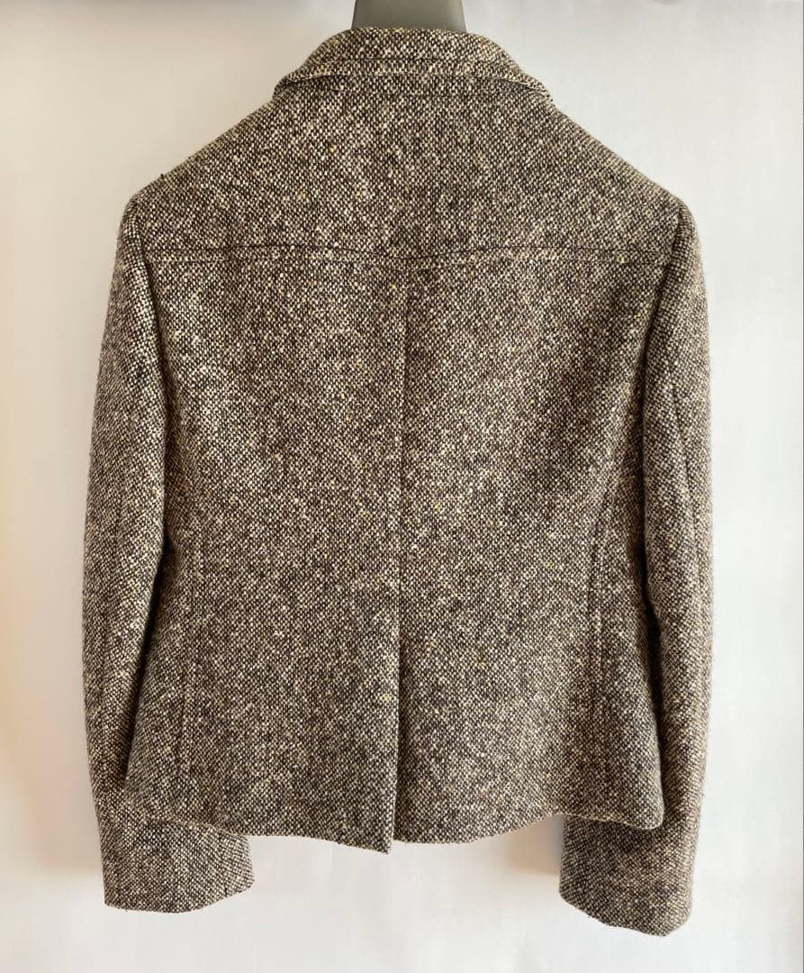 美品 miumiuミュウミュウ テーラードジャケット ツイード ブラウン系