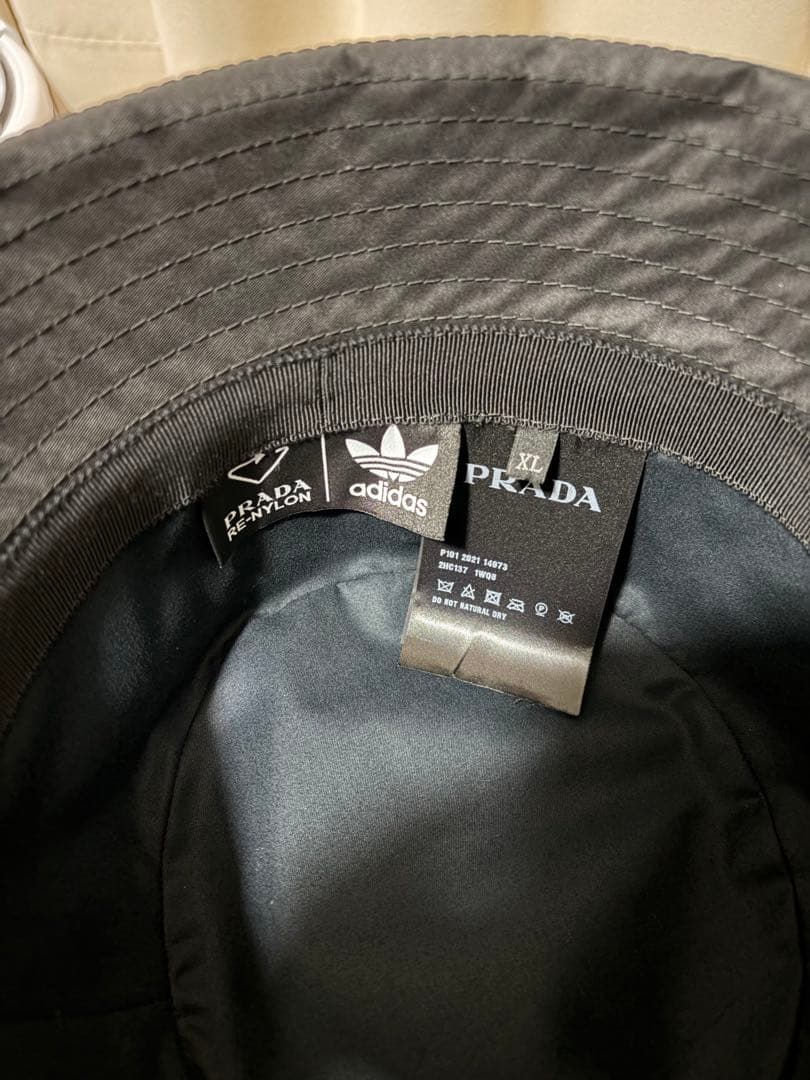 最終価格Prada Re-Nylon バケットハット 黒 アディダス コラボ