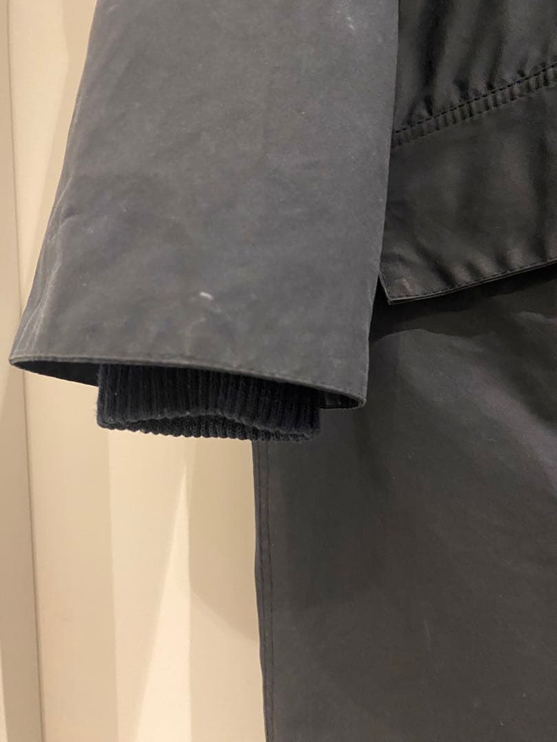 【状態良好】90s Barbour Burghley バーレイ ネイビー c40