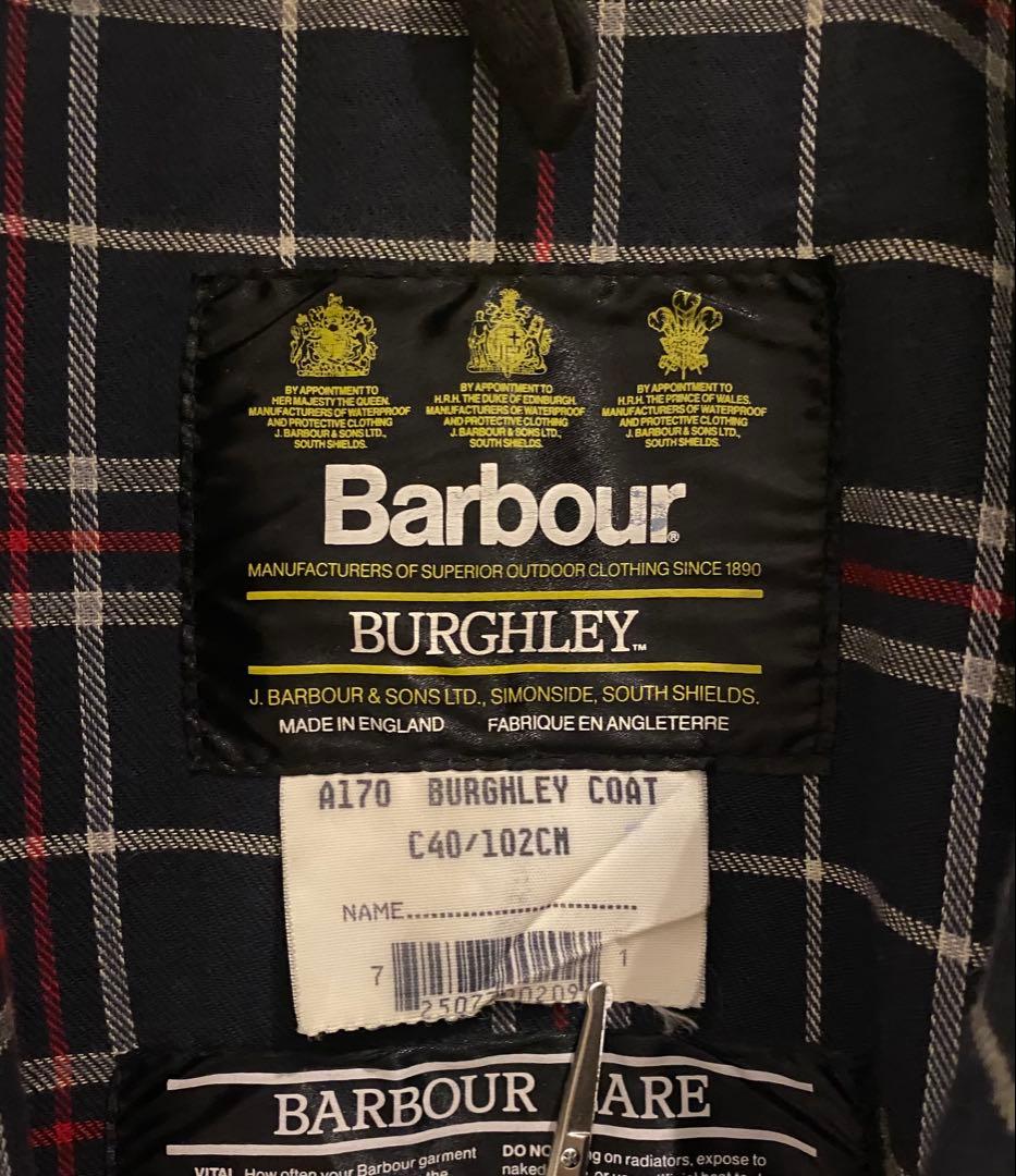 【状態良好】90s Barbour Burghley バーレイ ネイビー c40
