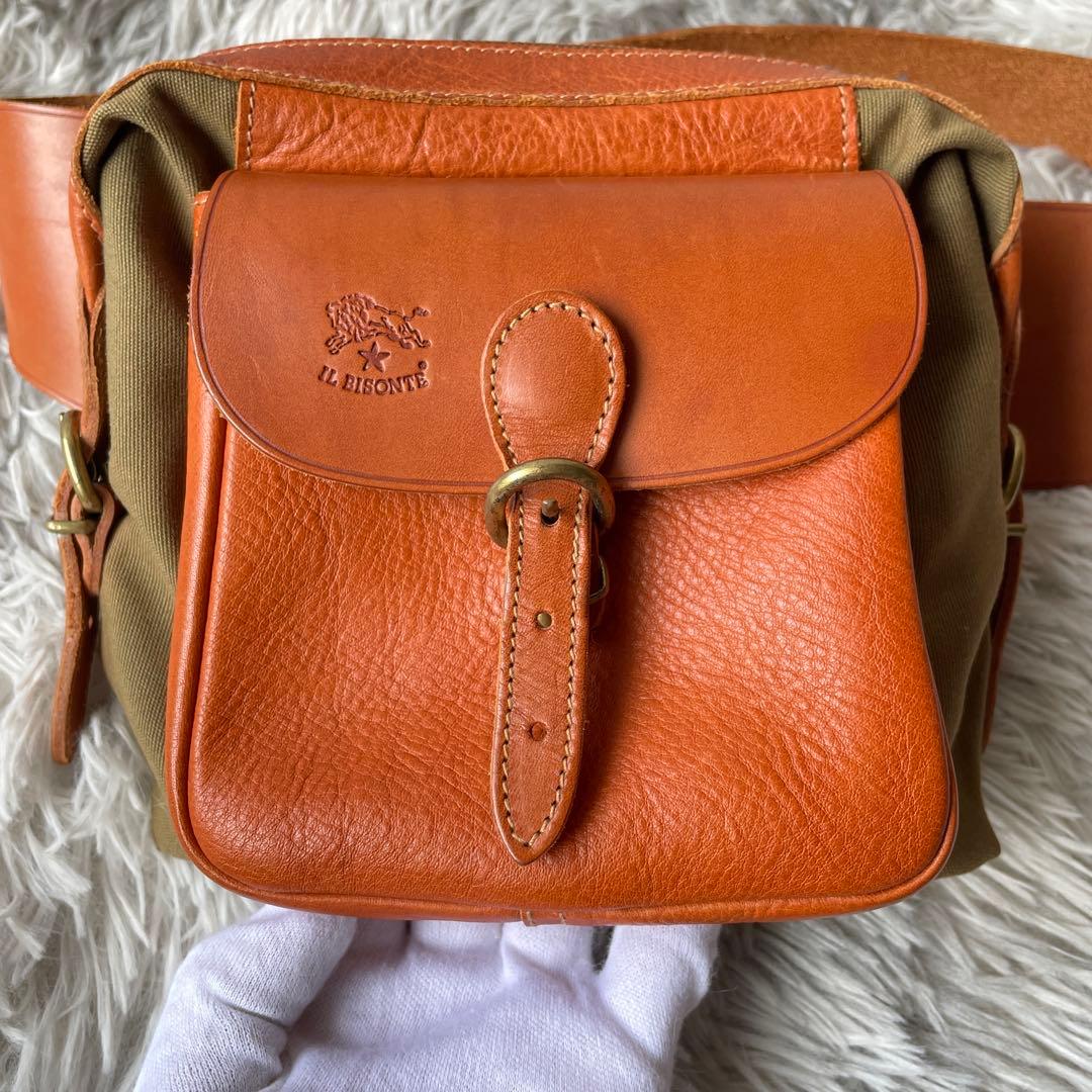 【極美品】イルビゾンテ ウエストバッグ レザー 希少