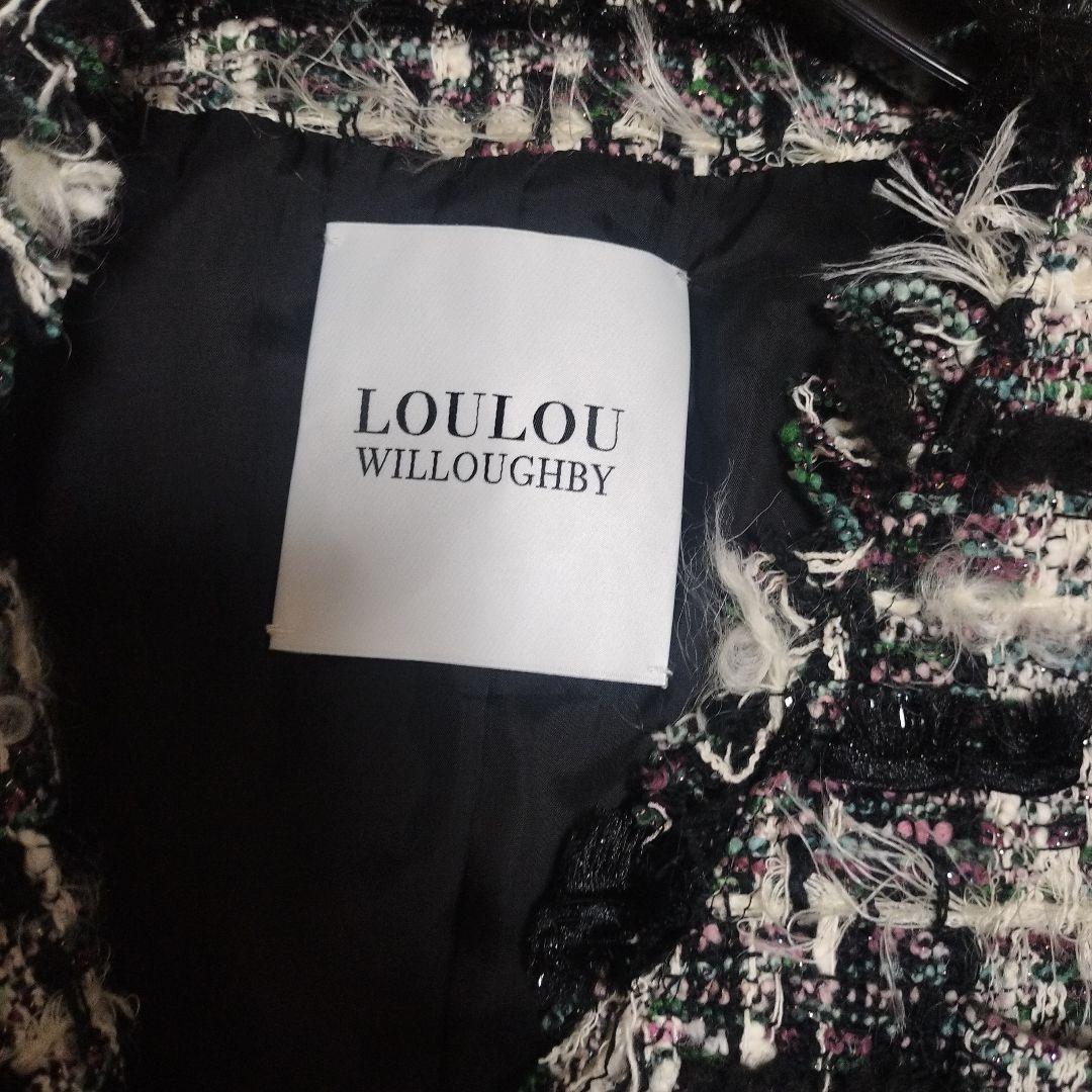 LOULOU WILLOUGHBY ツイードノーカラージャケットサイズ1