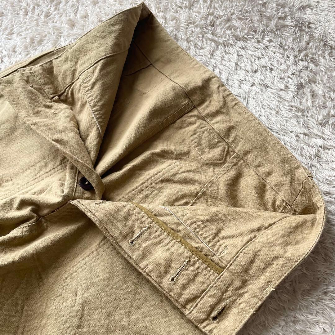 美品 MHL ファインコットンベイカーパンツ 2 ベージュ