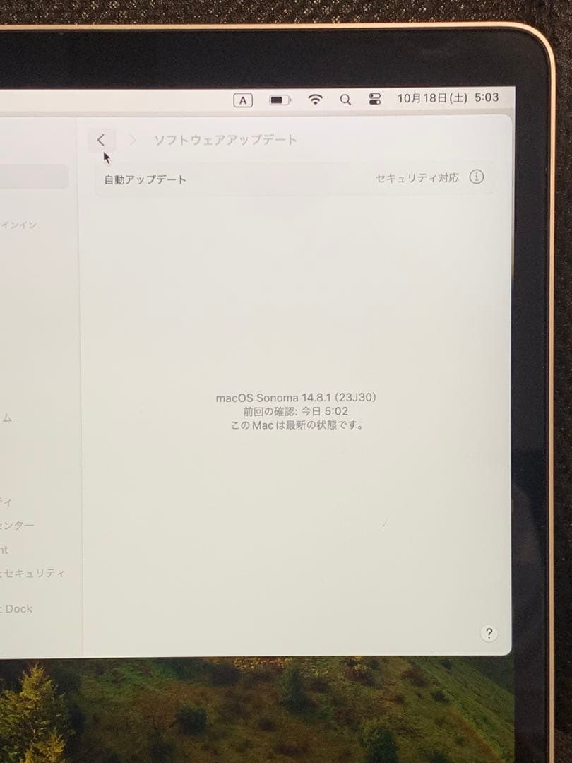 MacBookAir2018モデル128GBシルバー 充電器箱付充放電172回