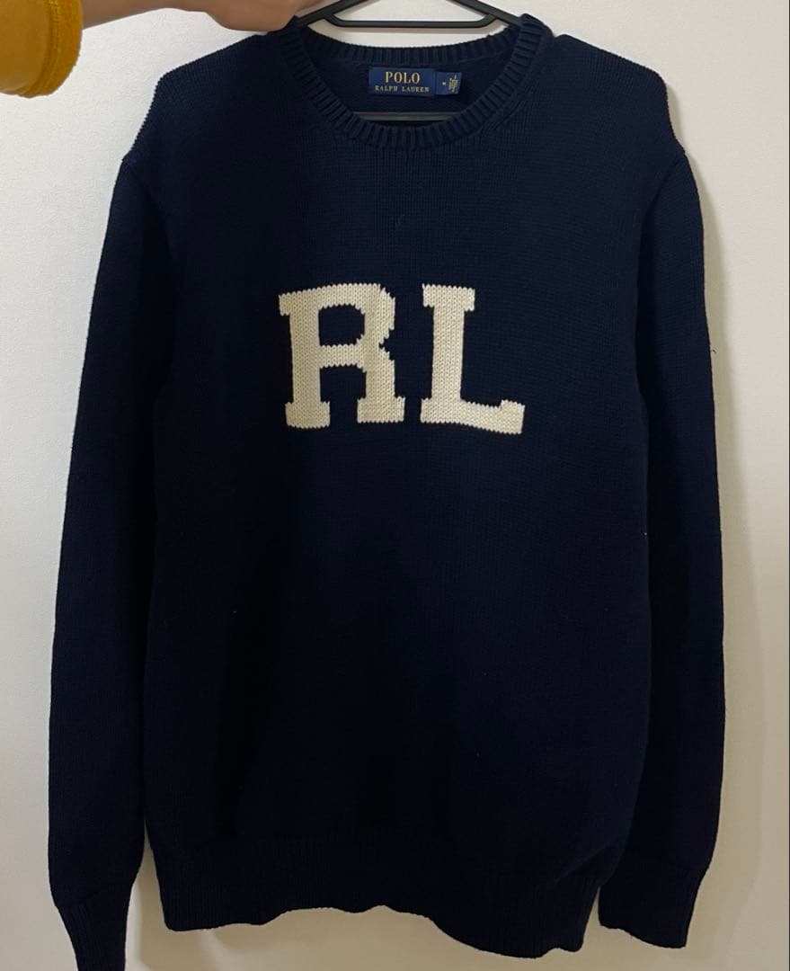 さ*ー様 ポロラルフローレン RLロゴ クルーネック ニット セーター Mサイズ