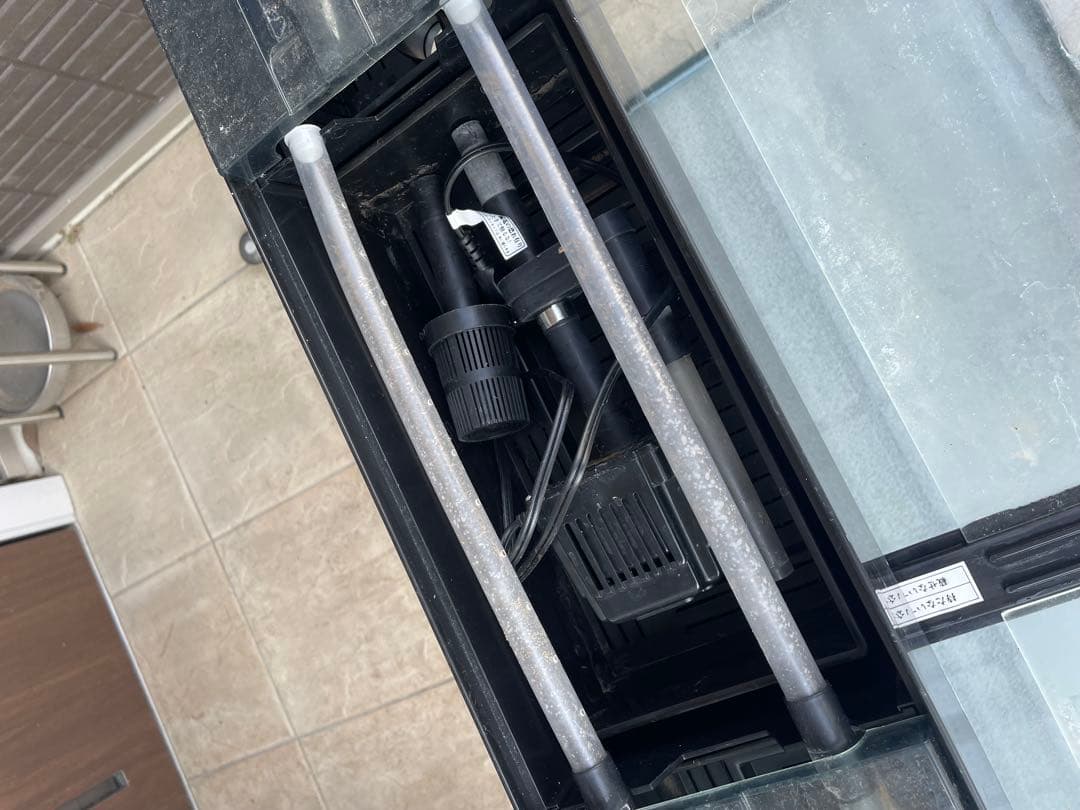 GEX 900ガラス水槽 上部濾過槽セットフタ付き