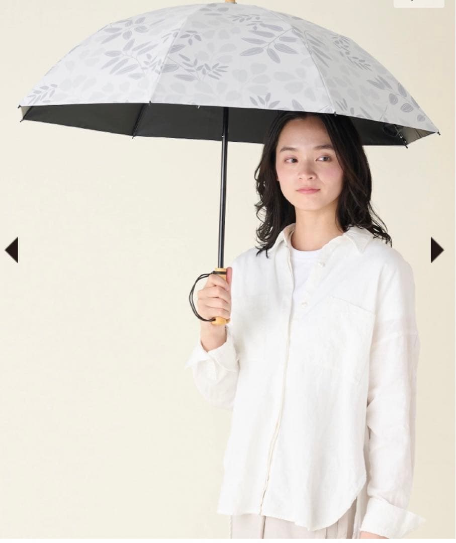 サンバリア日傘 ２段折 / リーフ ベージュ