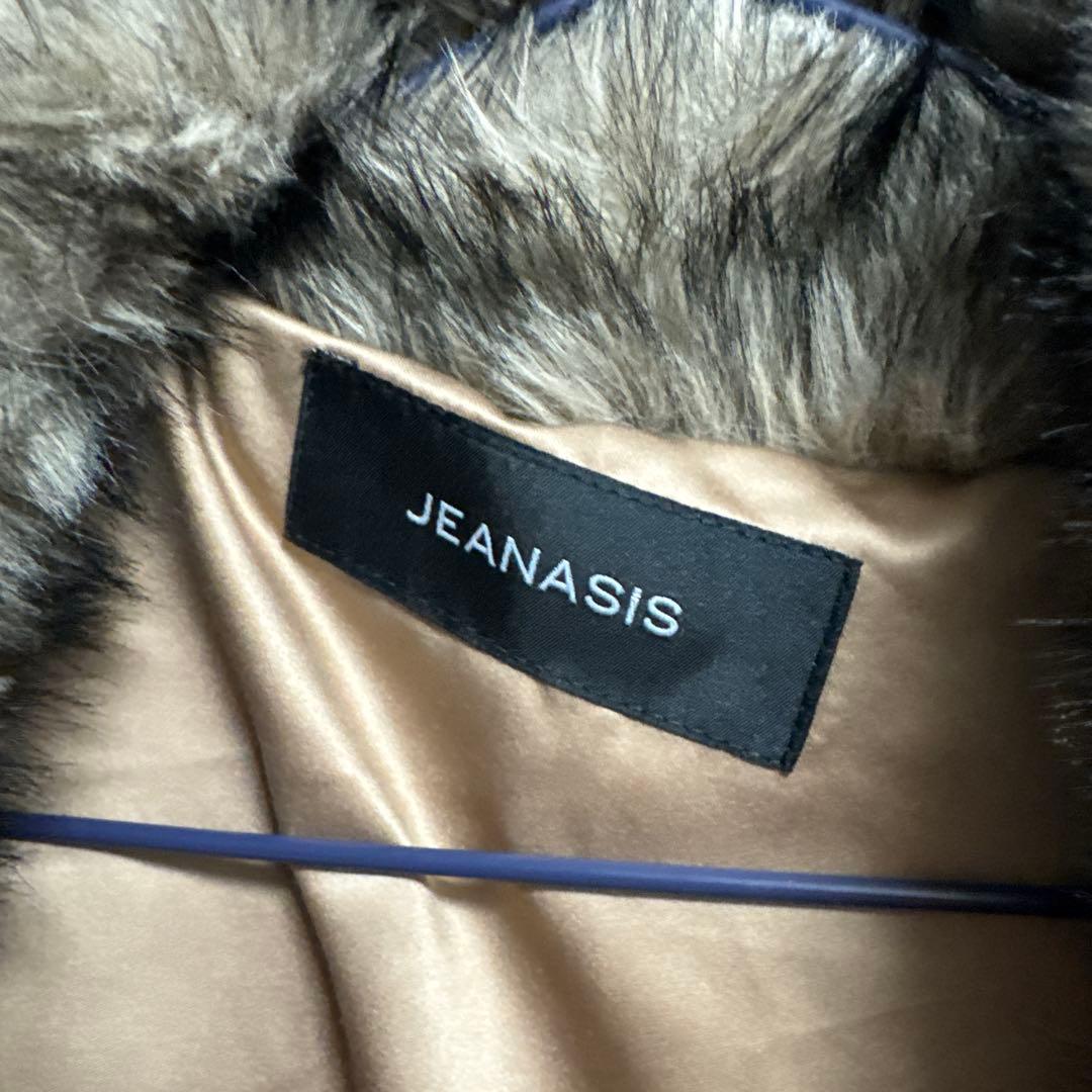 ジーナシス JEANASIS MIXファー ブルゾン ブラウン ブラック