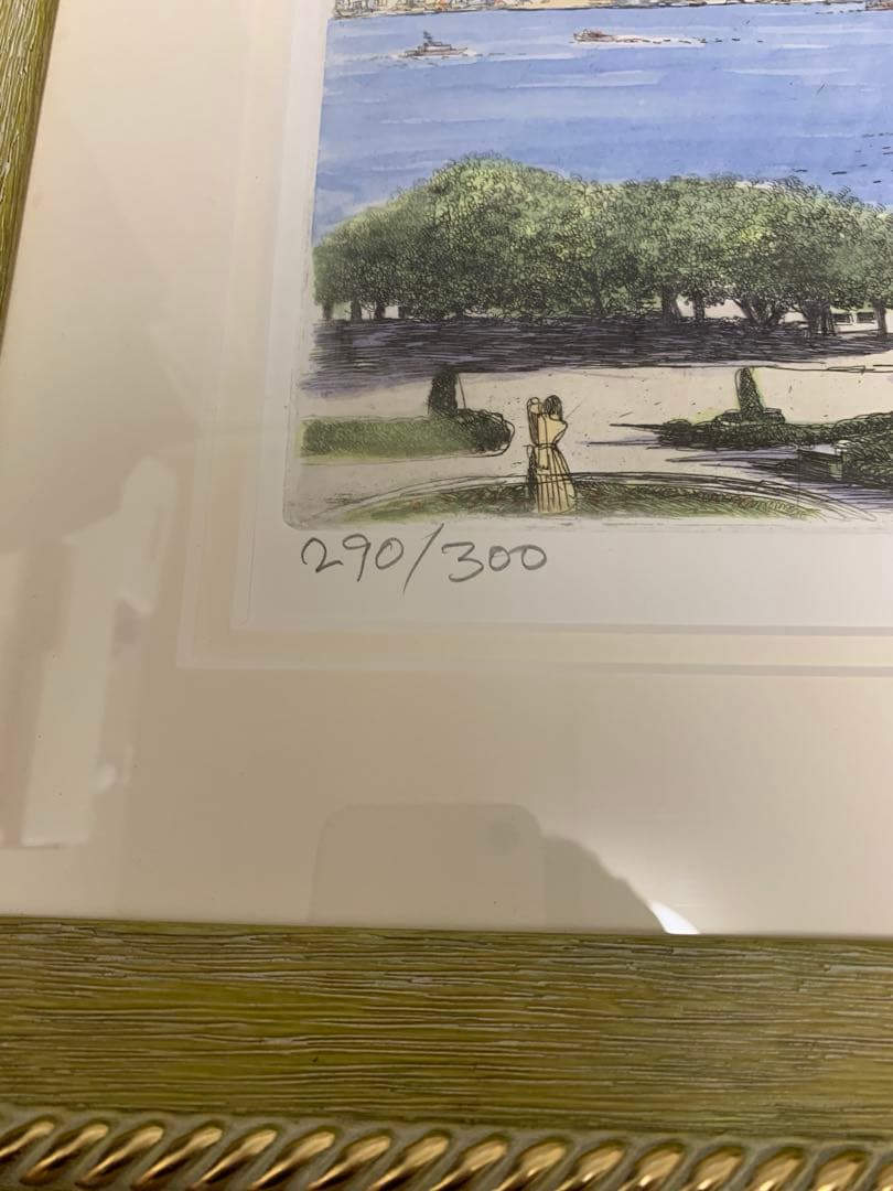 【真作】横浜港と氷川丸II 織田義郎