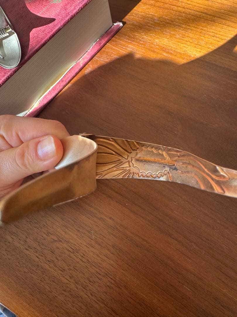 [ficcare] フィカレ花模様ヘアクリップ とボーダーシリーズ青色2個セット