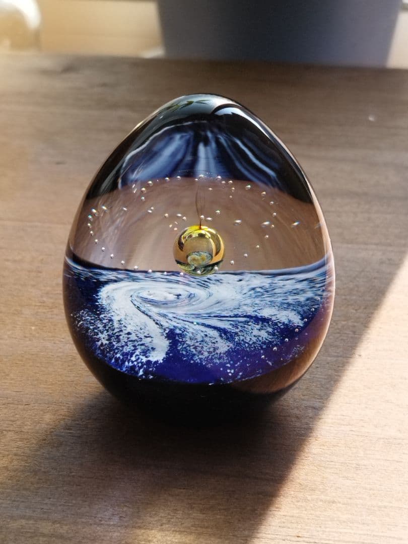 ノグチミエコ ガラスアート 軌跡09 ペーパーウェイト