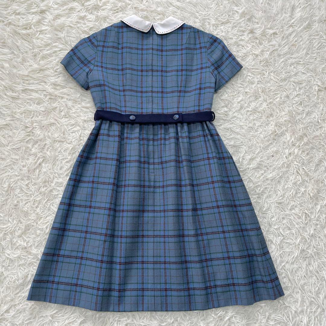 ファミリア✨フォーマルアンサンブルスーツ130 白襟ワンピース ボレロカーデ受験