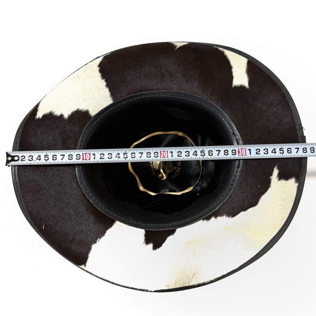 Head ’N  本革 カウハイド カウボーイハット 牛革 ホーン装飾