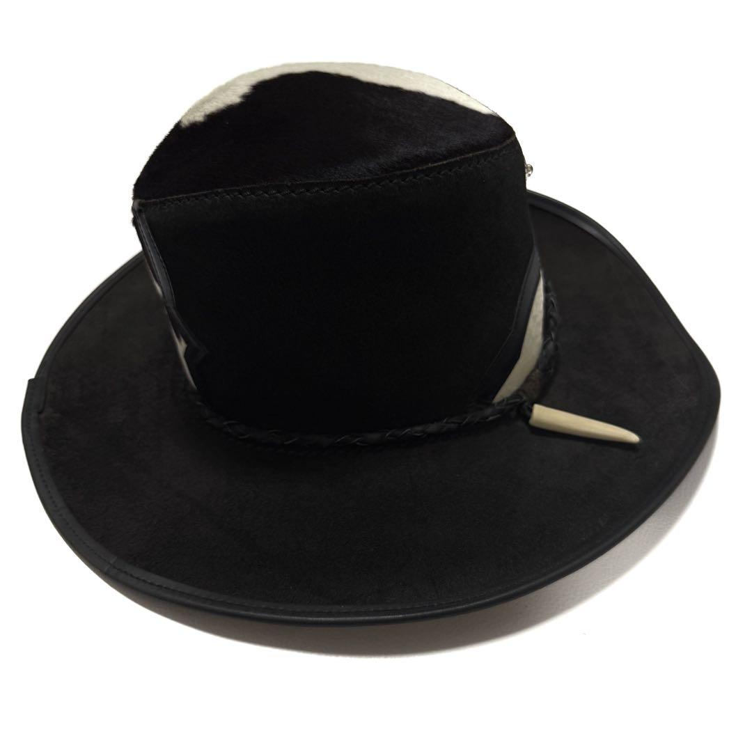 Head ’N  本革 カウハイド カウボーイハット 牛革 ホーン装飾