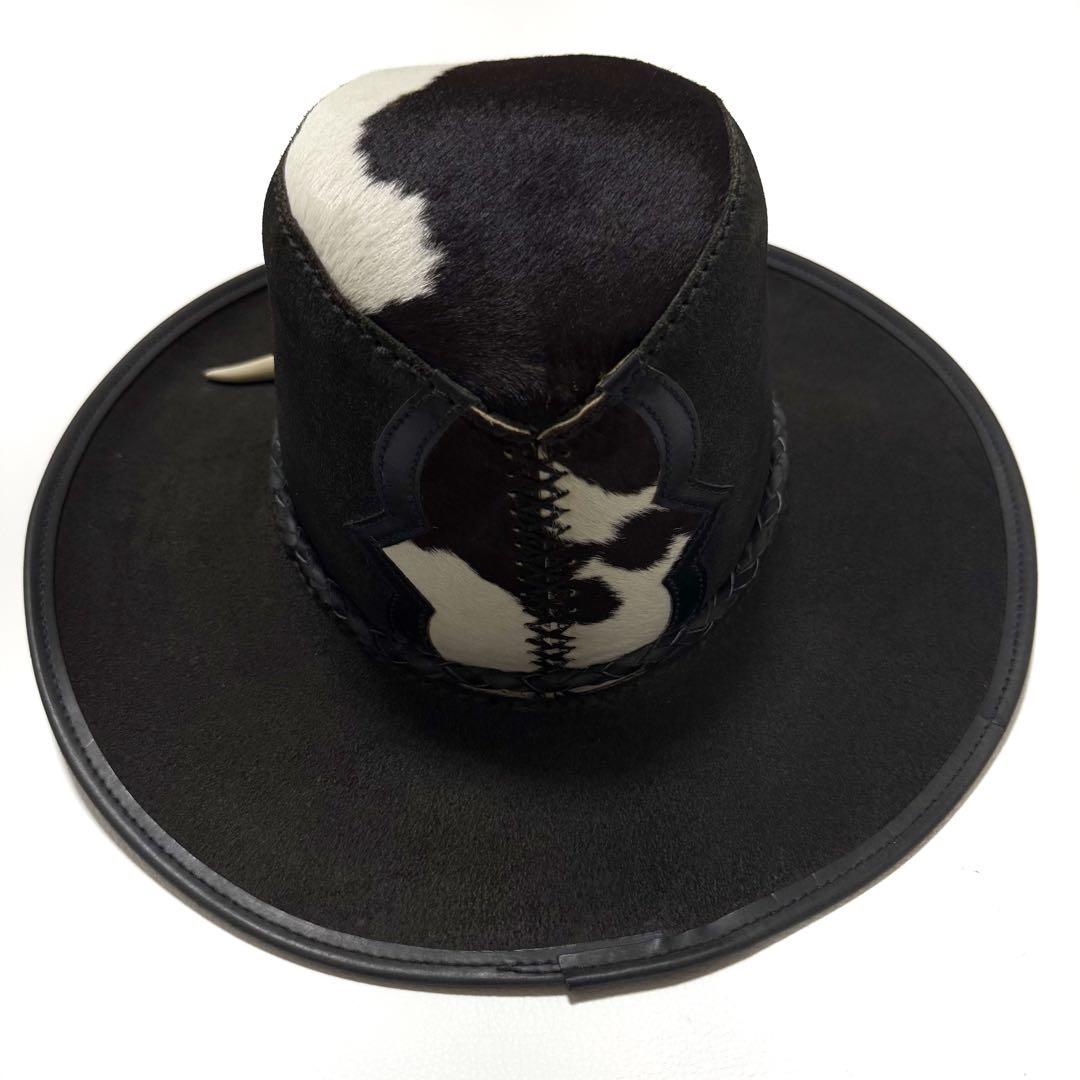 Head ’N  本革 カウハイド カウボーイハット 牛革 ホーン装飾