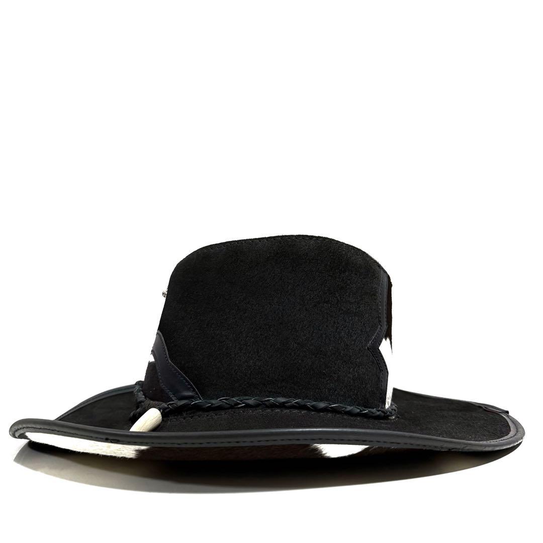 Head ’N  本革 カウハイド カウボーイハット 牛革 ホーン装飾