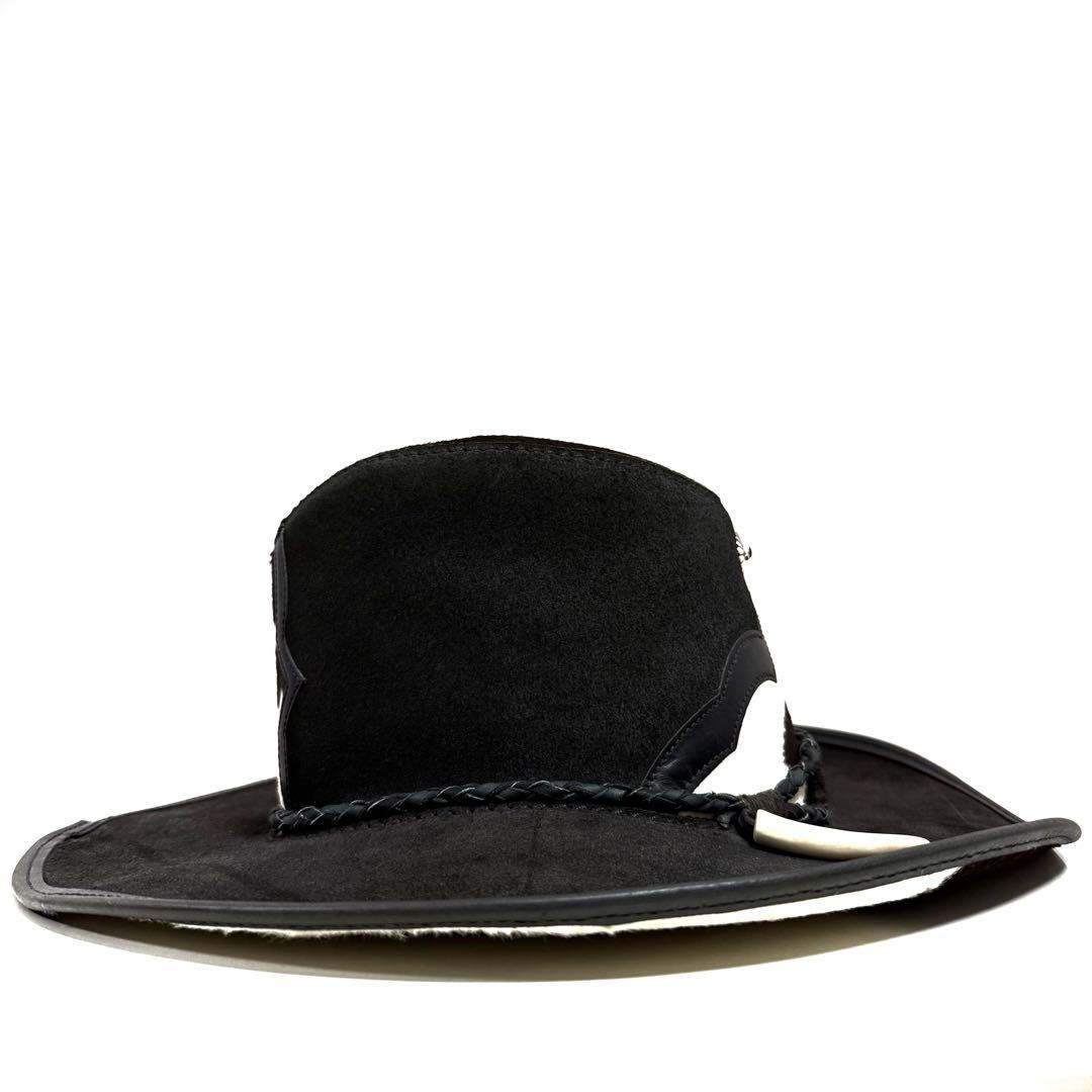 Head ’N  本革 カウハイド カウボーイハット 牛革 ホーン装飾