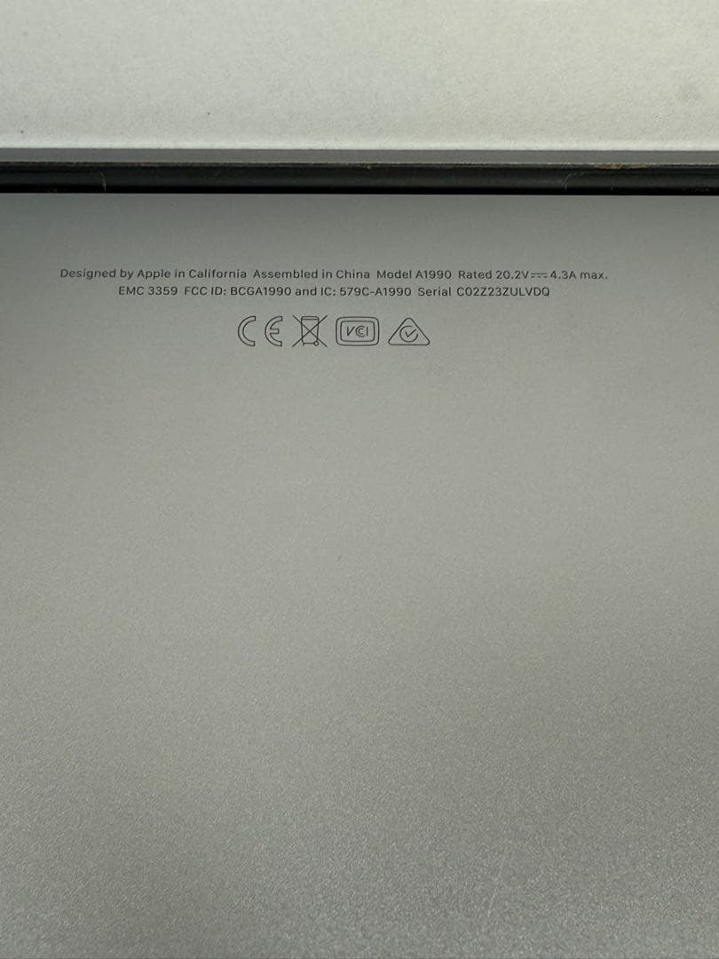 MacBook本体 Apple MacBook Pro 15 2019 i7/16GB/500GB