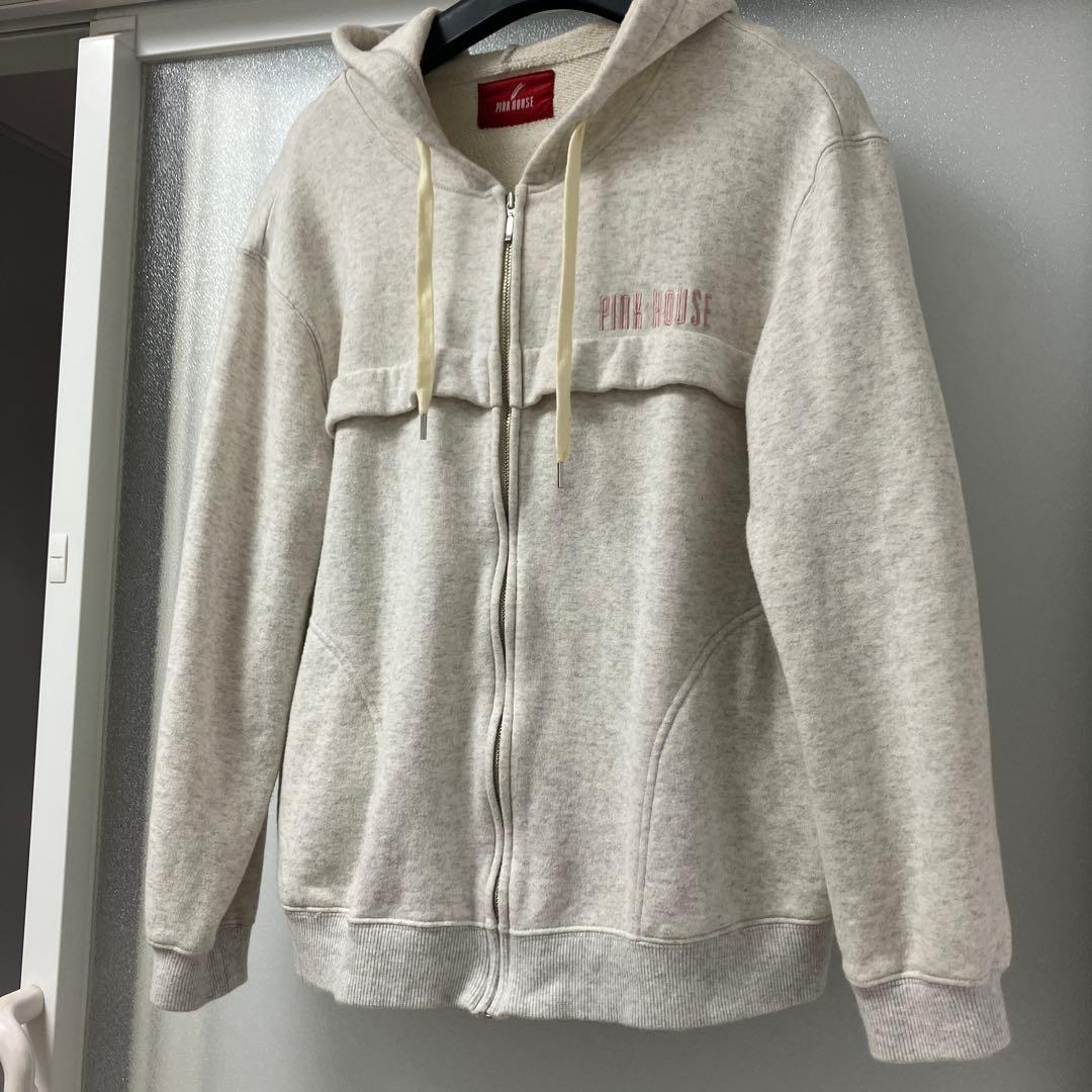 美品‼️PINK HOUSE パッチワーク フード付きパーカー
