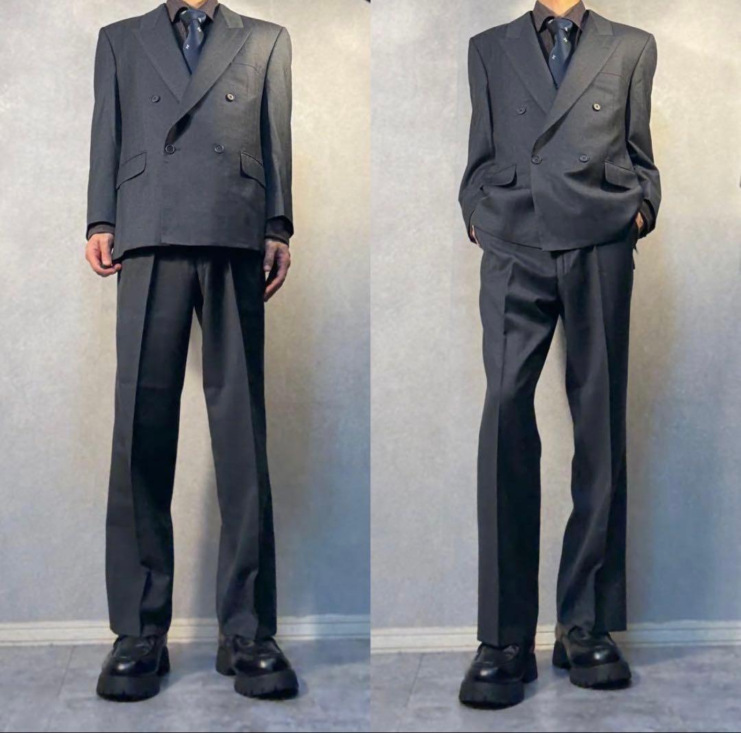 Christian Dior セットアップ　ダブル　ダークグレー