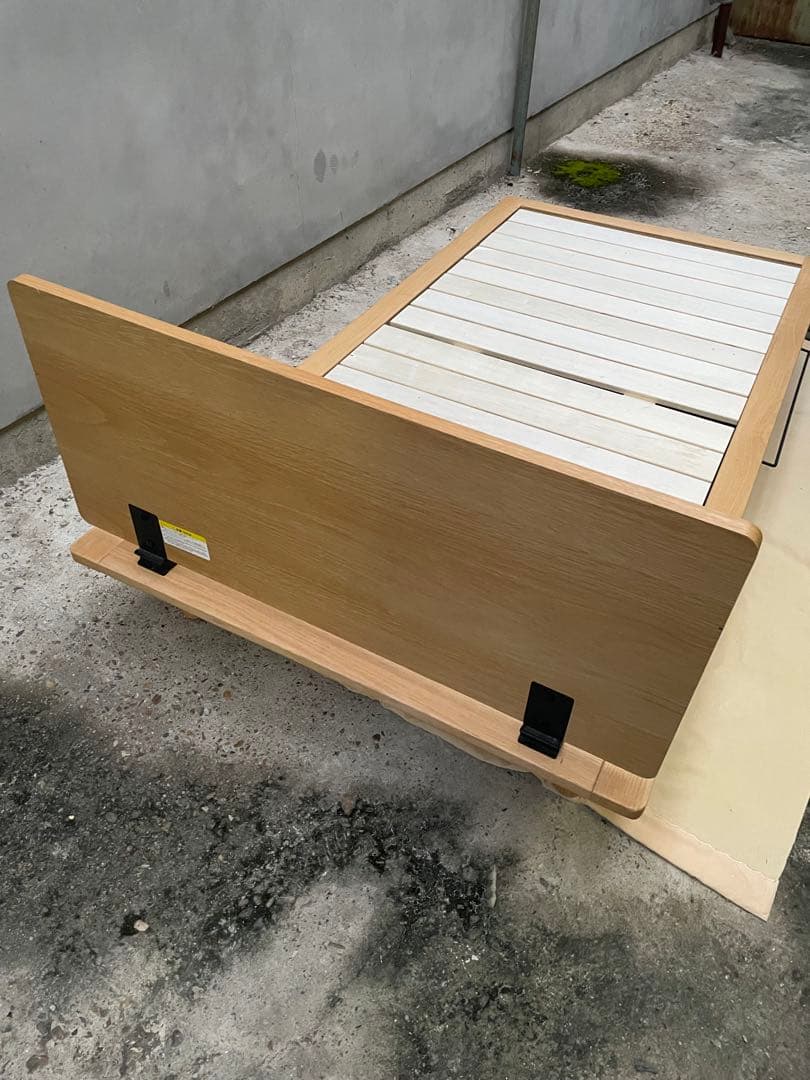 近隣配達可能　無印良品　シングルベッド　オーク材　引き出し付