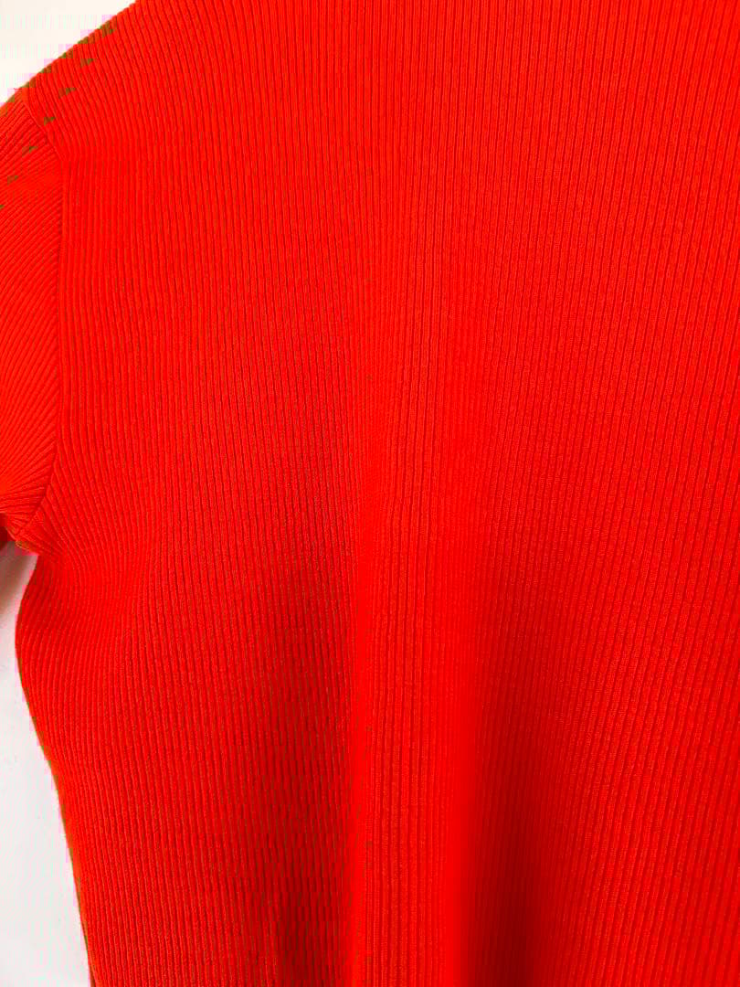 auralee RIB KNIT SHORT CARDIGAN レッド