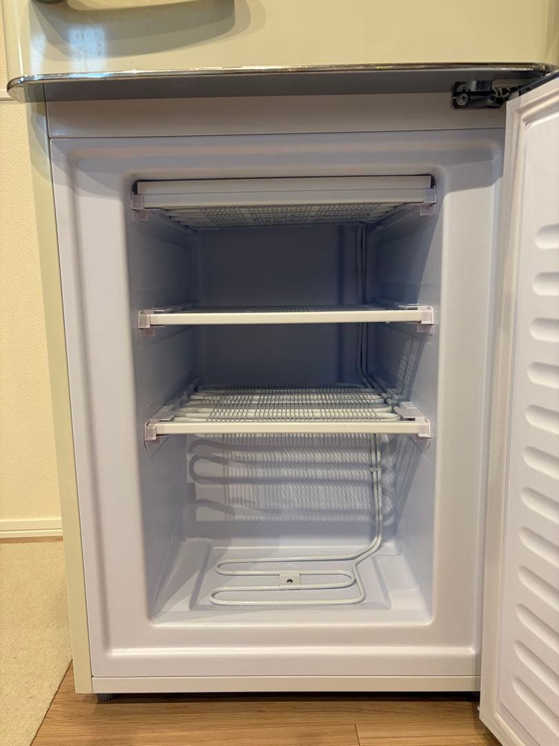 レトロスタイル ミント色 2ドア冷蔵庫