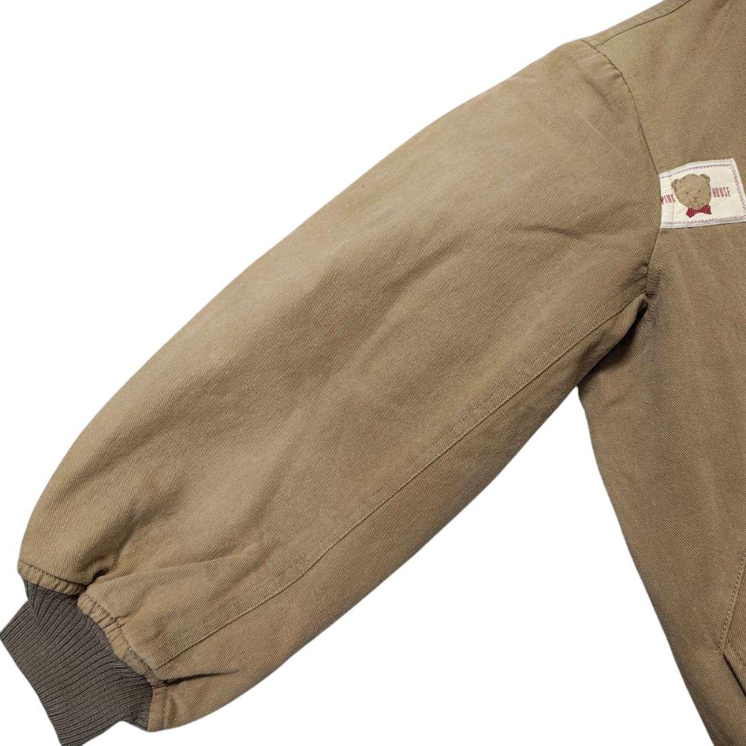 【希少】PINK HOUSE ワッペン 中綿ブルゾン くま テディベア ベージュ