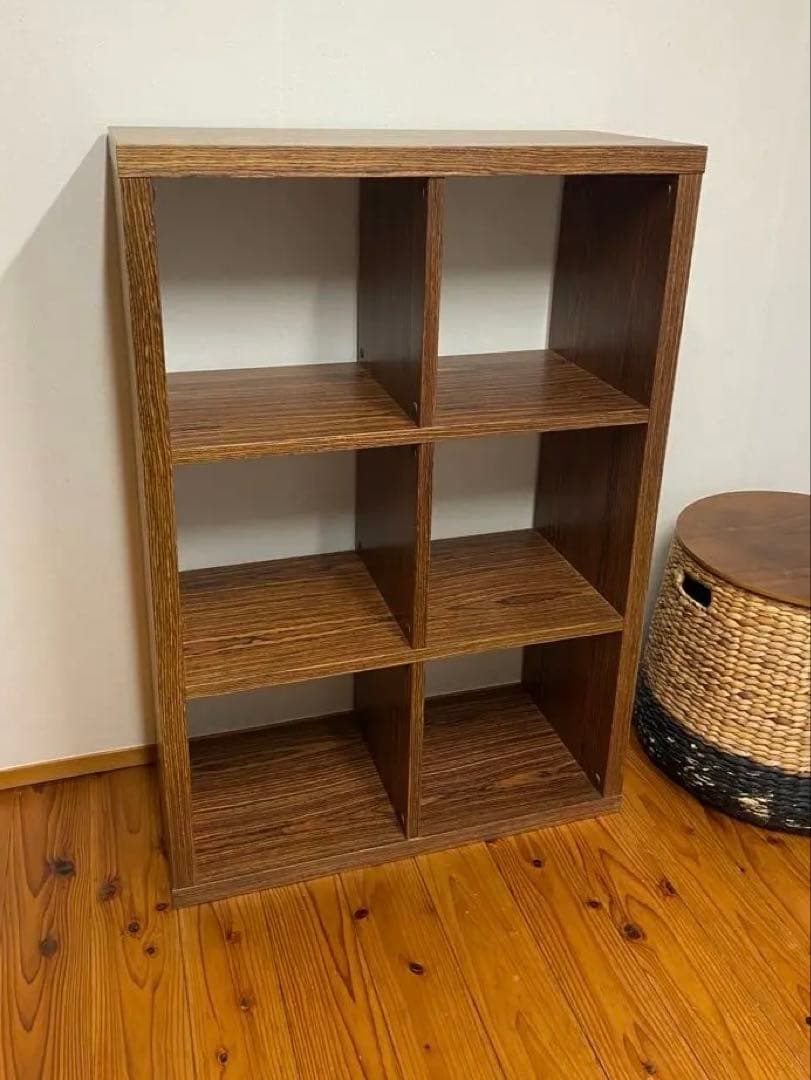 ダークブラウン　シェルフ 6段　関家具　送料込