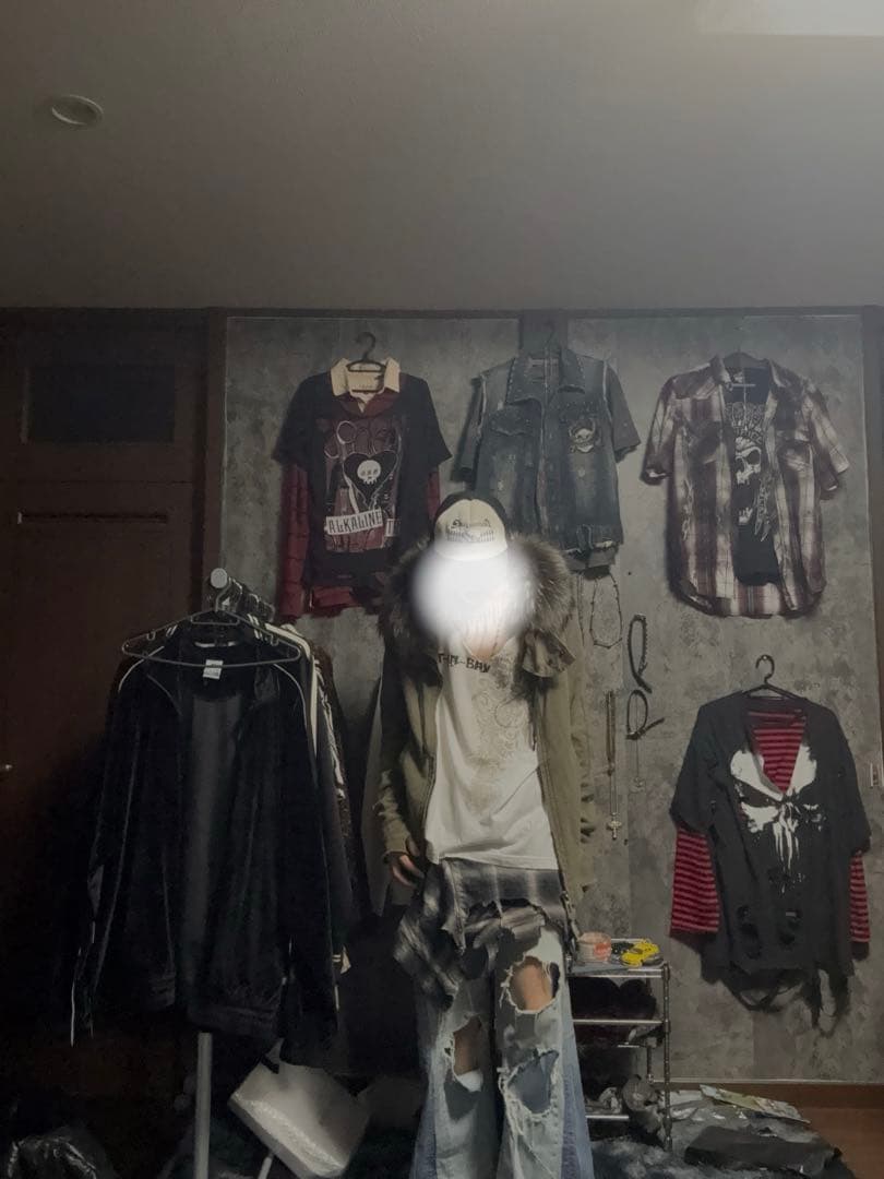 激渋ファージャケット＋タンクトップグランジ　y2k 平成ギャル　お兄系