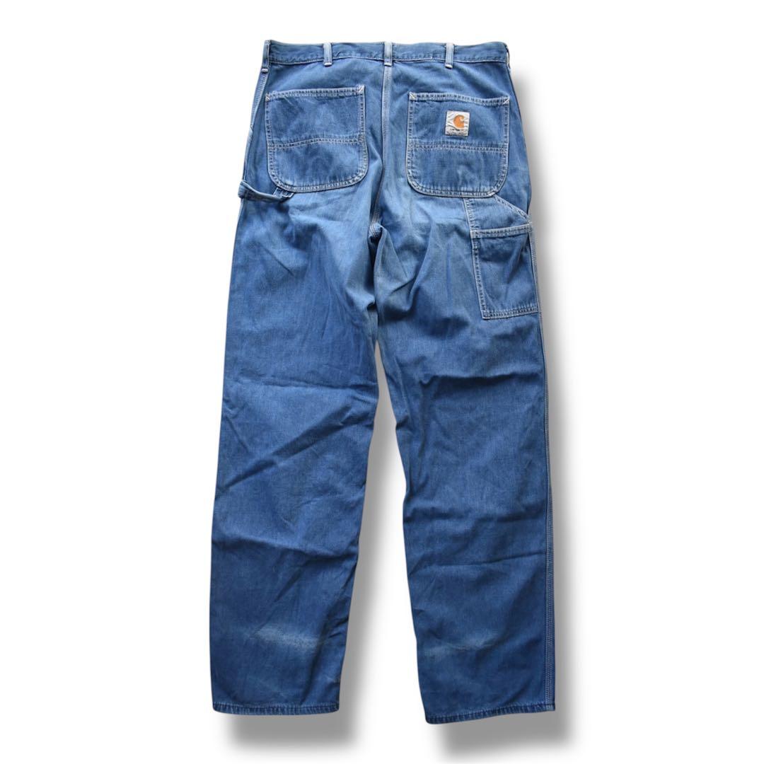 90s Carharttペインターパンツ インディゴ ライトオンス W33デニム