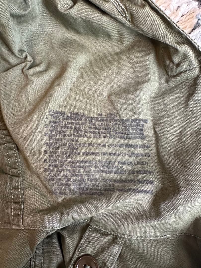 【希少】実物 M-51 フィッシュテールパーカー シェルのみ ヴィンテージ