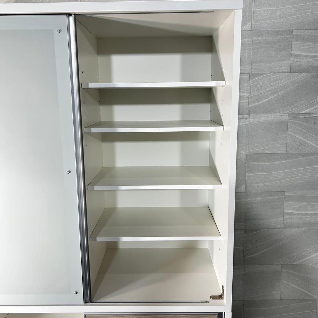 松田家具 食器棚 セリエ 120cm おしゃれ 収納 キッチンボード d4727