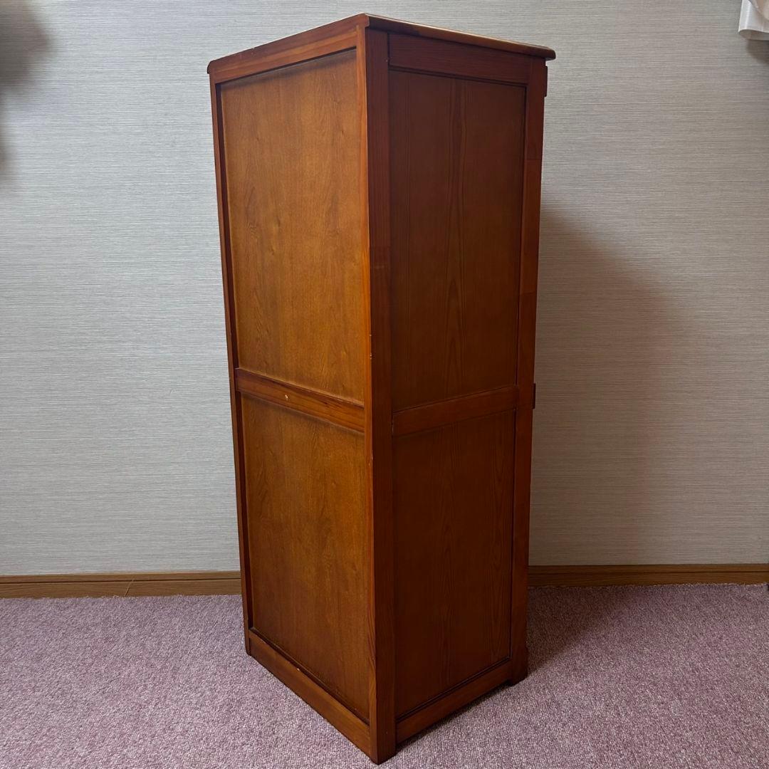 希少　カントリー調　カントリー家具　木製　ダストボックス　ゴミ箱　2段　4分割