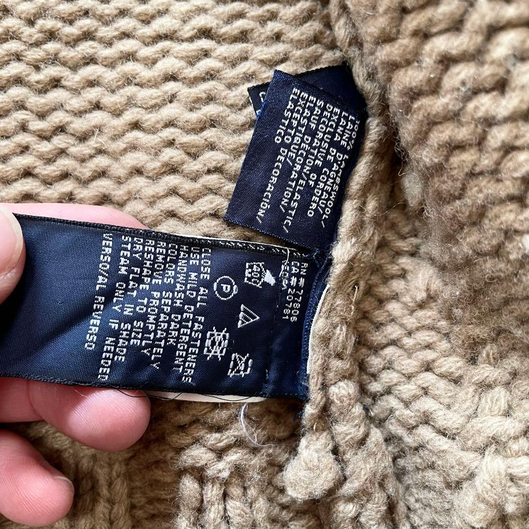 【希少】トミーヒルフィガー　ネイティブ柄　カウチン　ドライバーズニット　L