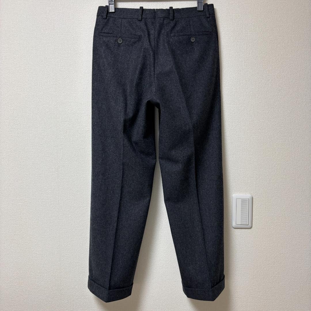 BERNARD ZINS BAC J フランネル パンツ チャコール 38