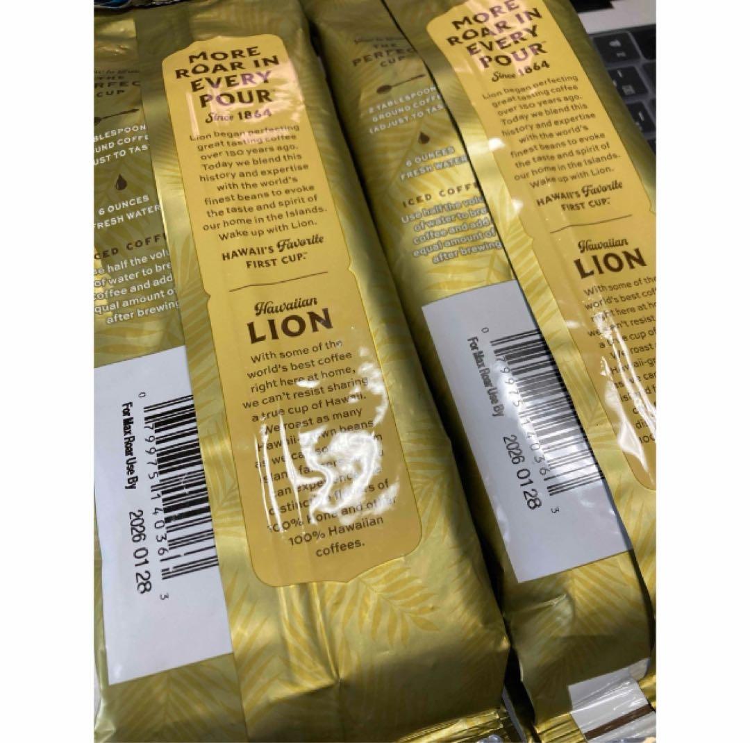 ★値下げ！！★【豆タイプ】ライオンコーヒーコナコーヒー100%