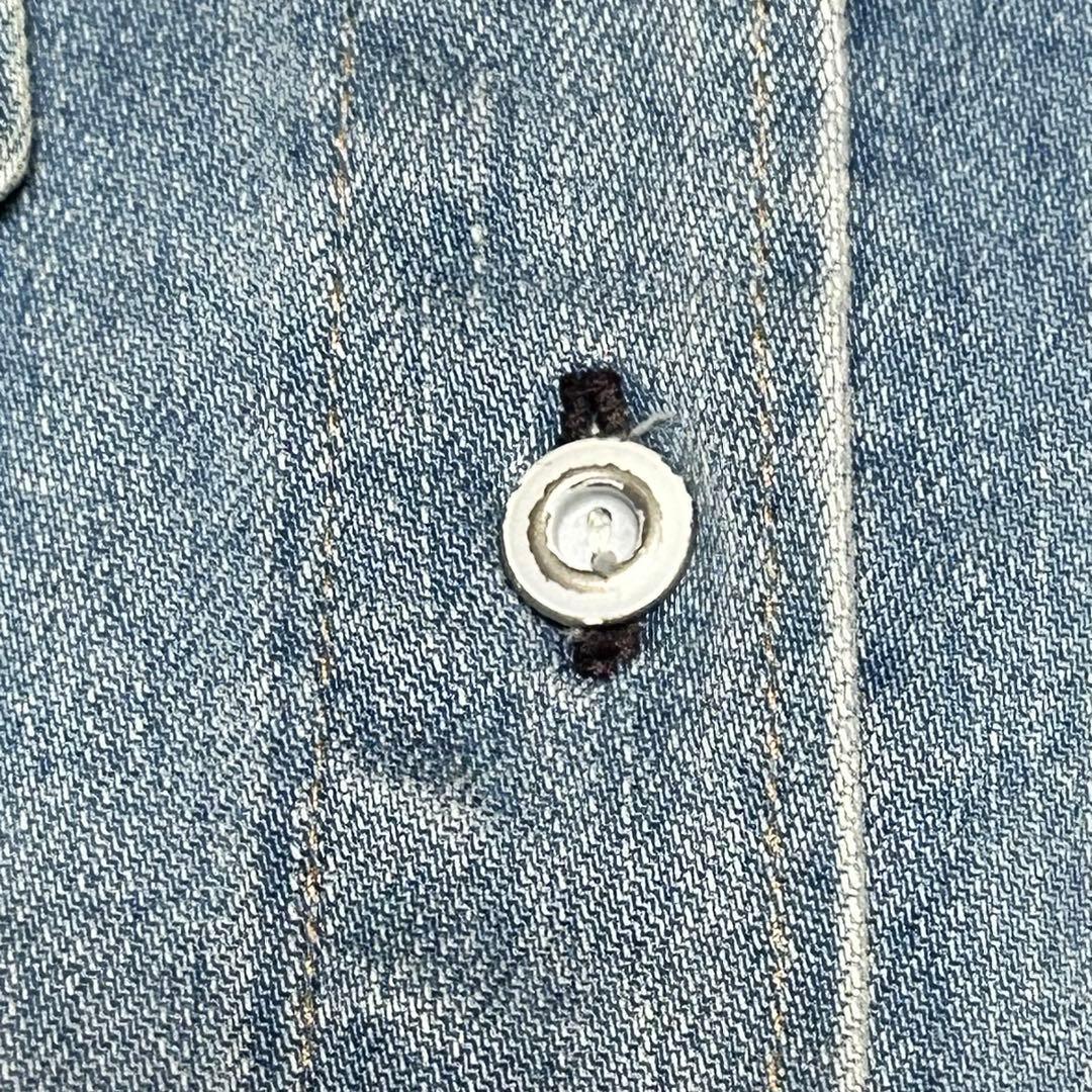 ヘルシーデニム　アーモンド　デニムシャツ　ゆったり　オーバーシルエット