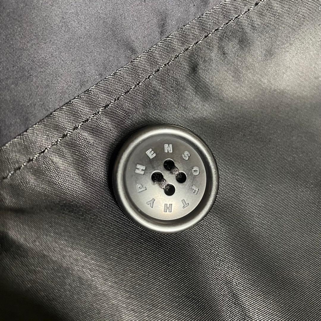 極美品 ソフトハイフン N2-B COLLARED SHIRT ブラック メンズ