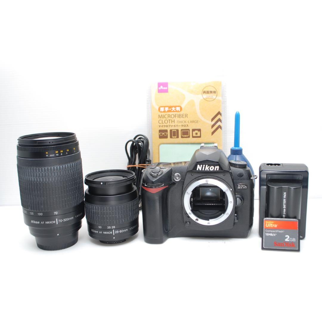 ❤️旅行やスポーツ観戦に❤️Nikon D70S ダブルレンズセット 格安 良品