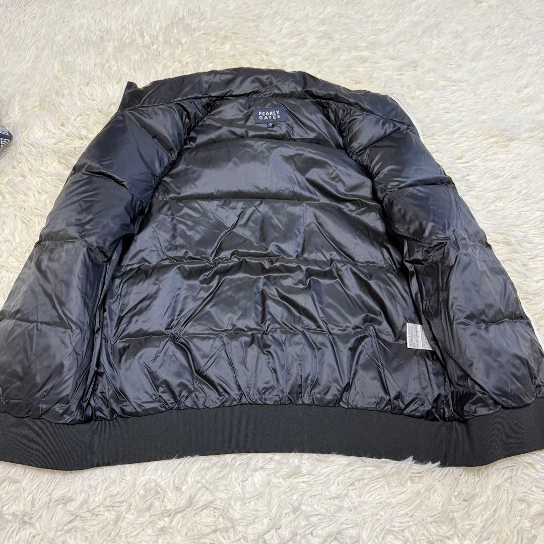 【パーリーゲイツ】極美品 ダウンベスト ブラック 刺繍 0サイズ レディース
