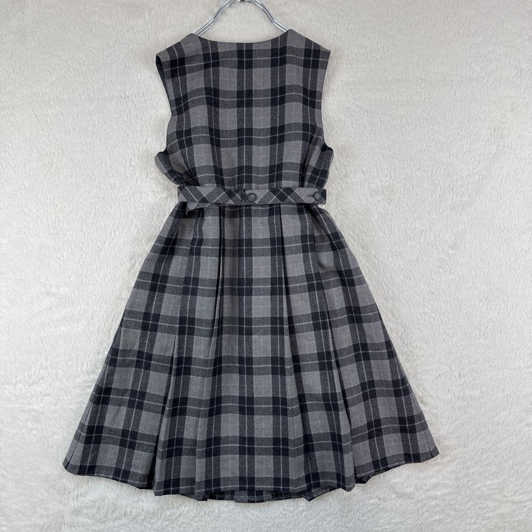 ファミリア　女の子　フォーマル　130 グレー　ワンピース　卒園式　入学式