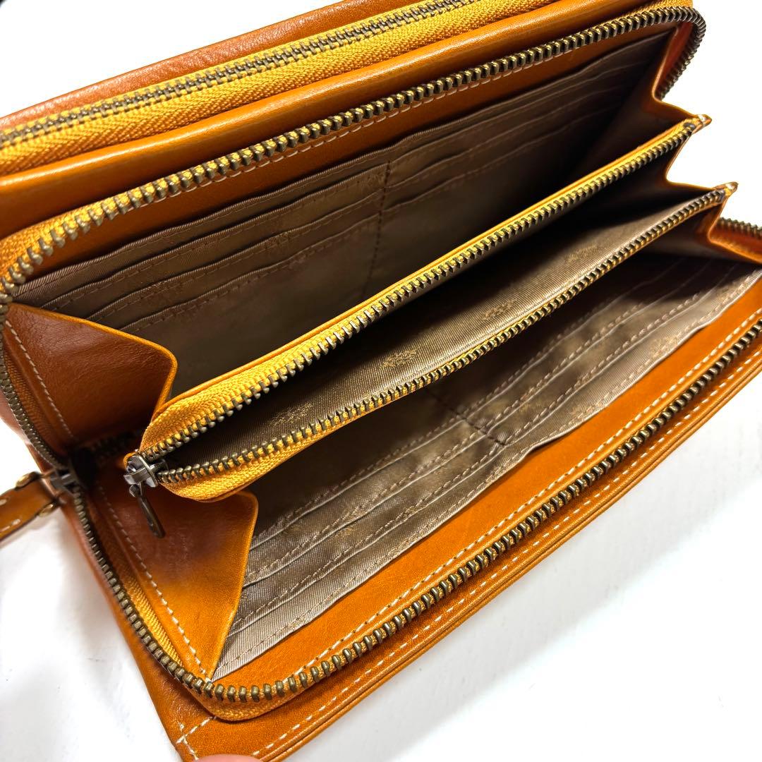 A 新品 ダコタ 小銭入れ付き 長財布 ラウンドファスナー トリコローレ